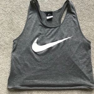 Nike Grey Crop Tank Top Size Small